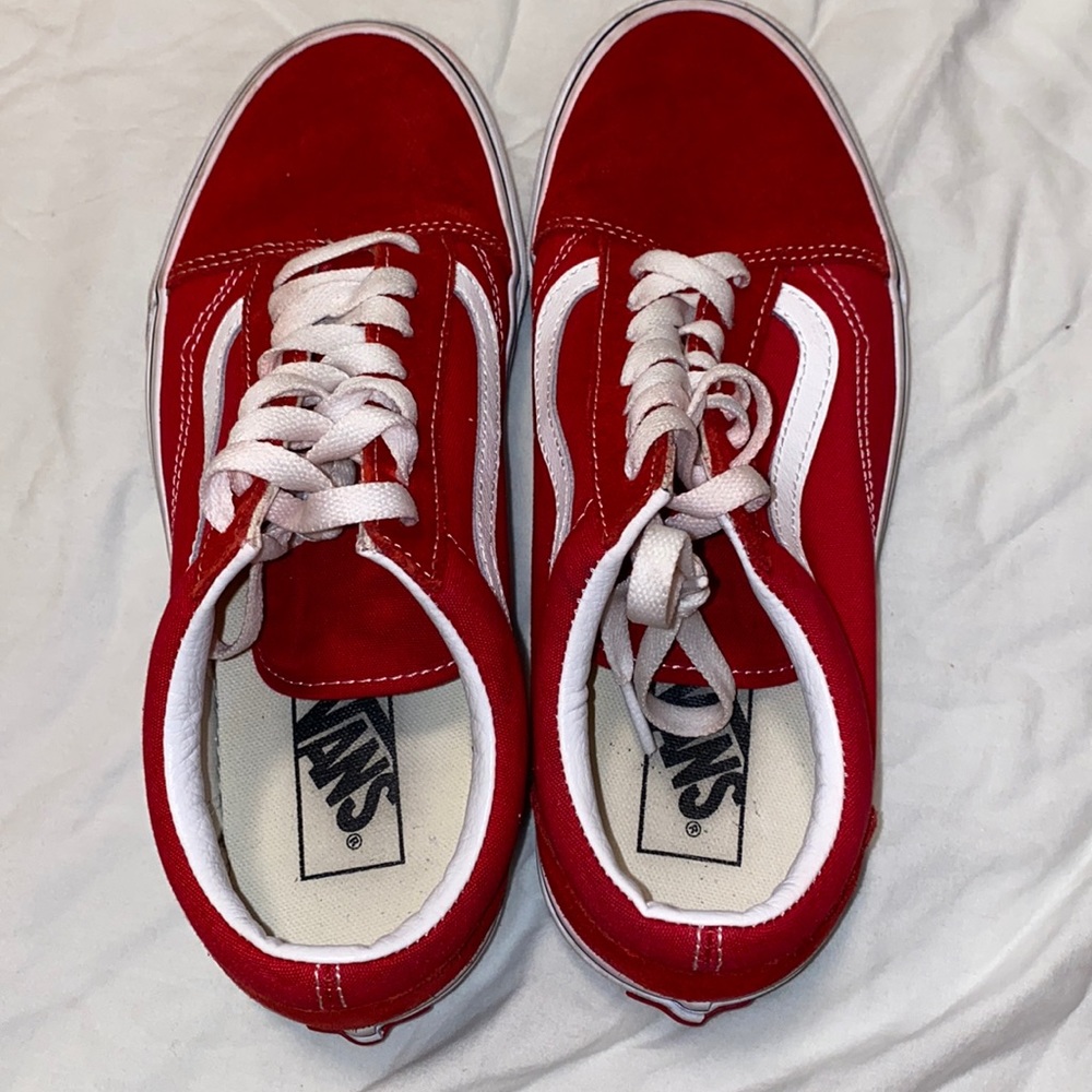 red old school vans
